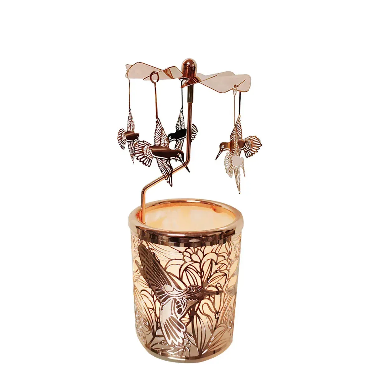 Hummingbird Whirly Gig spinning tealight holder