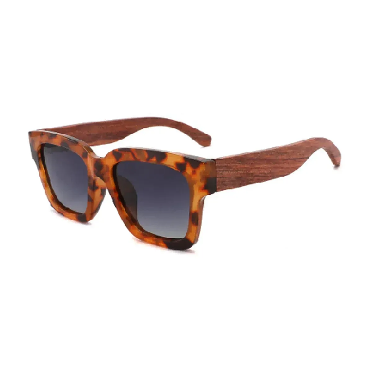 BAM Camel Rock Tortoise Polarised Bamboo Sunglasses BAM Camel Rock tortoiseshell polarised sunglasses with chunky square frame