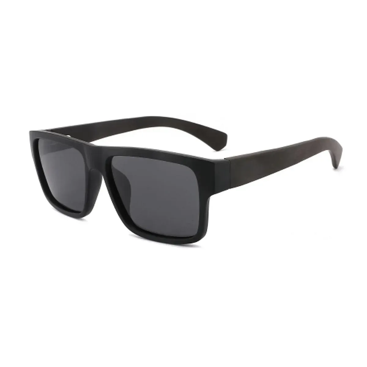BAM Kianga Black polarised sunglasses with matte black rectangular frame