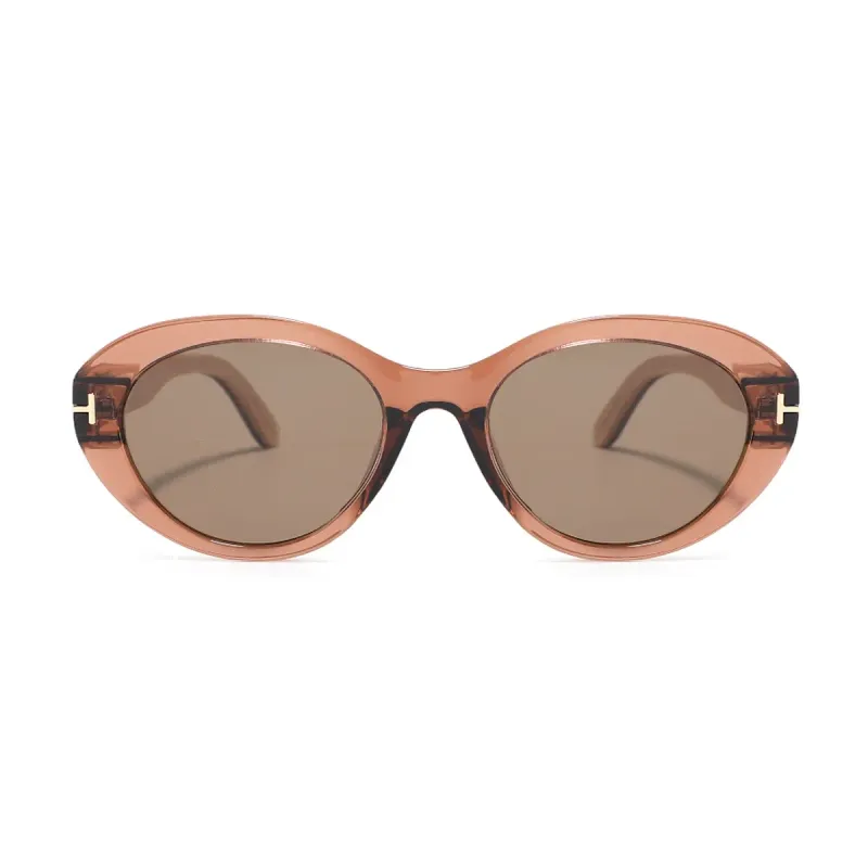 BAM Pambula Rose Polarised Bamboo Sunglasses BAM Pambula Rose polarised sunglasses with translucent rose oval frame