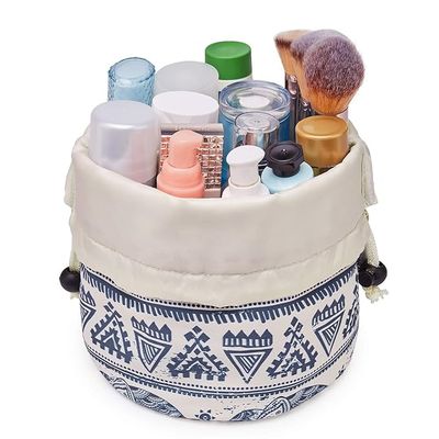 Elephant Print Large Travel Cosmetic Bag