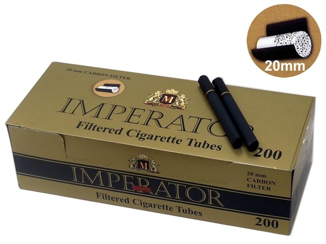 Сигаретные гильзы Imperator Black Gold - CARBON Filter 20mm (200 шт.)
