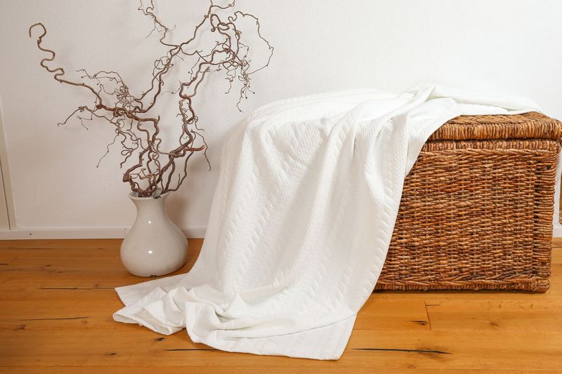 Erdungsprodukt – EMF-Schutzdecke 153 × 183 cm (weiss) Erdungsprodukt – EMF-Schutzdecke 153 × 183 cm (weiss)