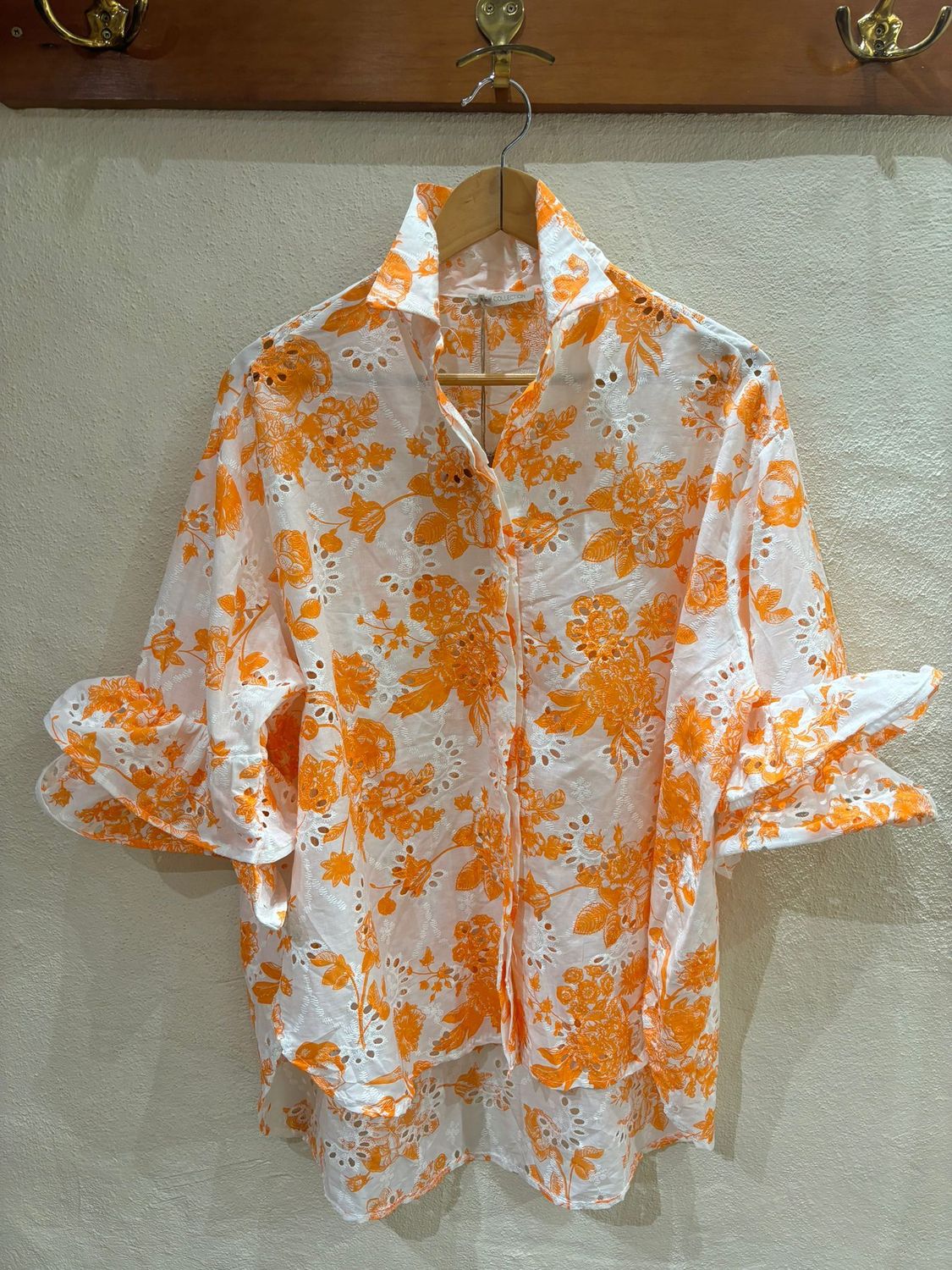 Blusa Estampada Naranja Paris