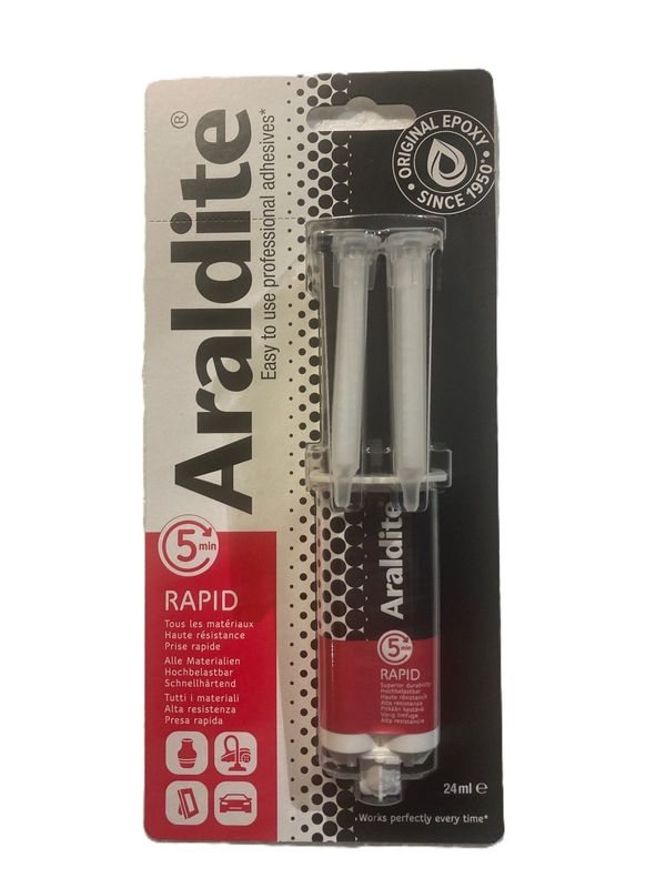 ARALDITE RAPID ADESIVO COLLA MULTIUSO BICOMPONENTE BISIRINGA 24ML