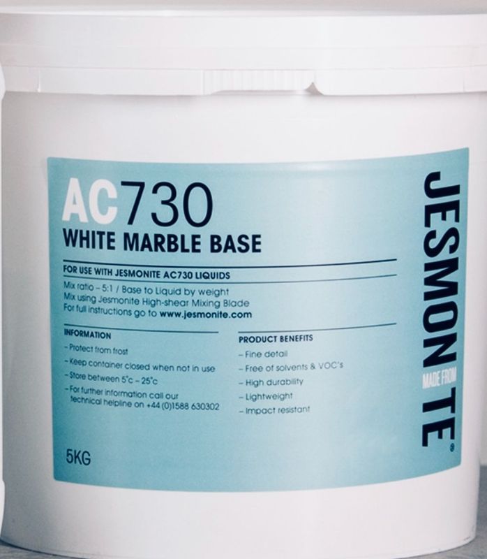 Jesmonite AC 730 finitura white marble polvere da 5kg