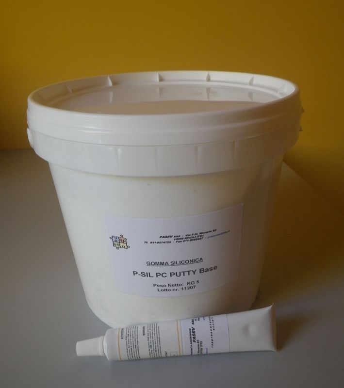 P-SIL PUTTY + CATA P giallo (kit da 1kg + 0,50gr il cata)