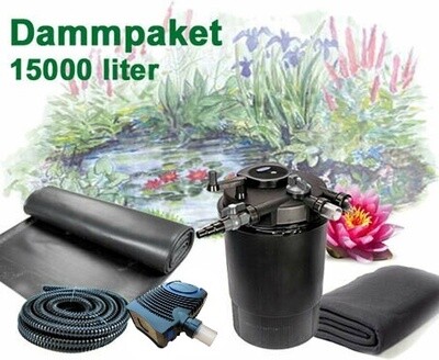 Näckrosdamm Start 15000 liter
