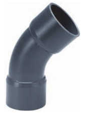 PVC mjuk limböj 45° - 50 mm