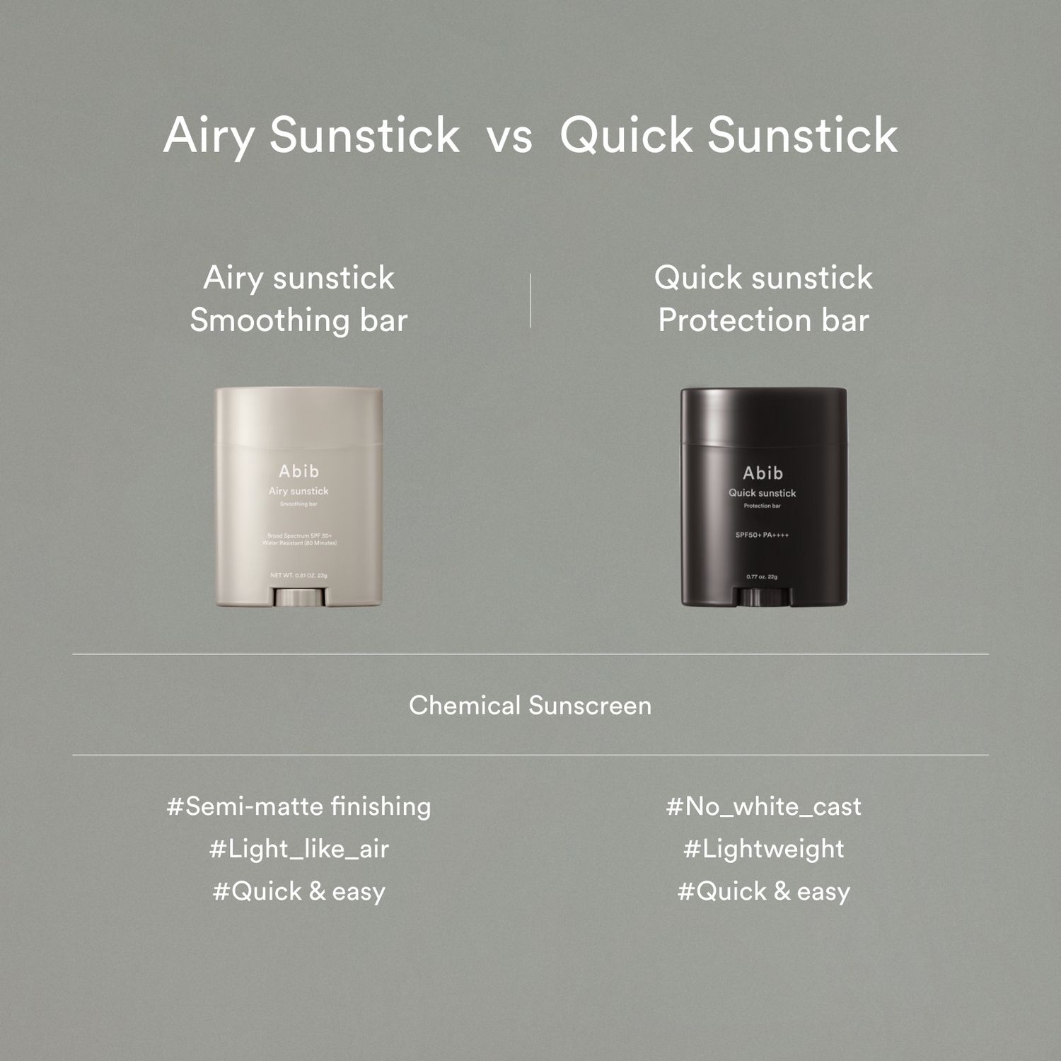 Abib Airy Sunstick Smoothing Bar SPF50+ 23ml