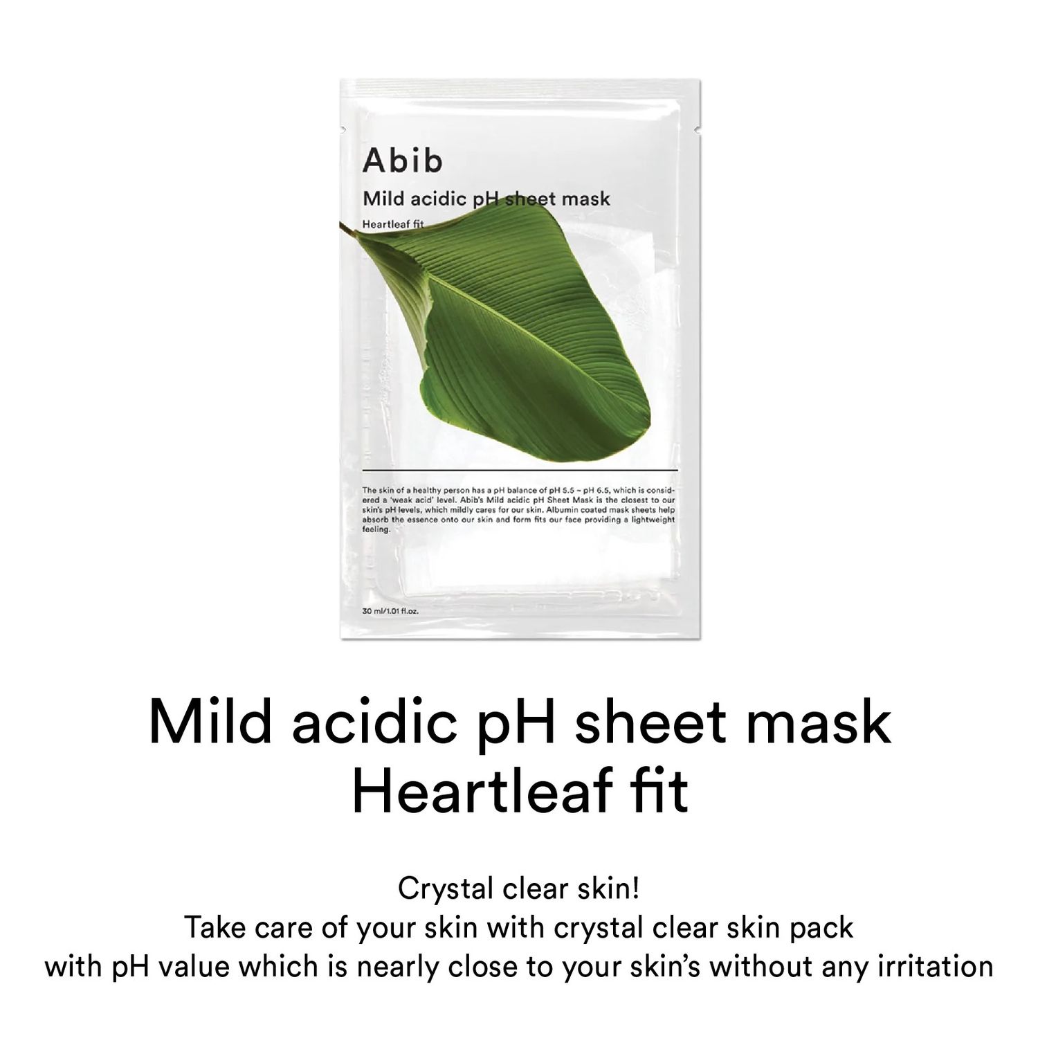 Abib Mild Acidic pH Sheet Mask - Heartleaf Fit