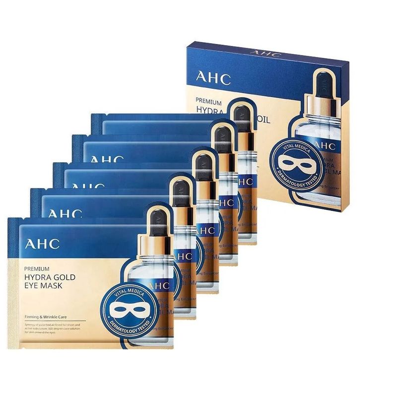 AHC Premium Hydra Gold Foil Eye Mask 5pcs/Box