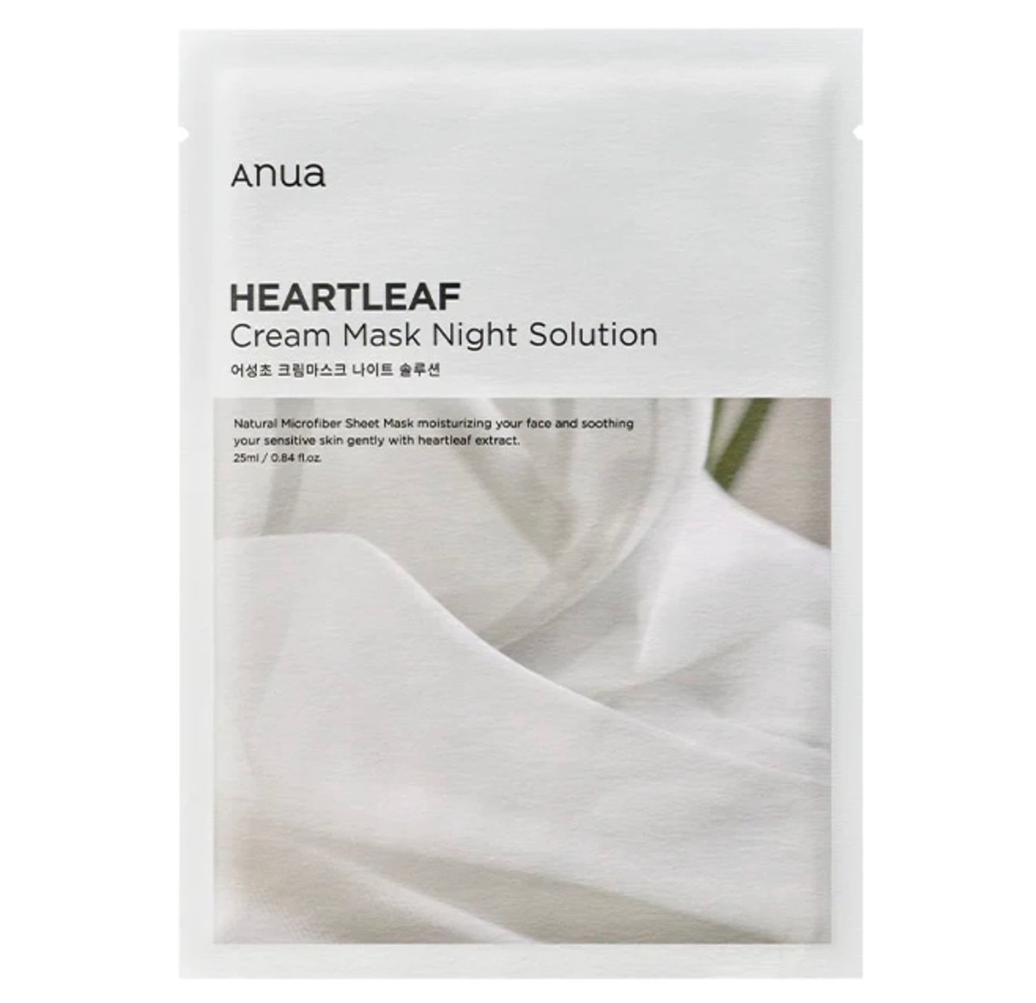 Anua Heartleaf Cream Sheet Mask Night Solution