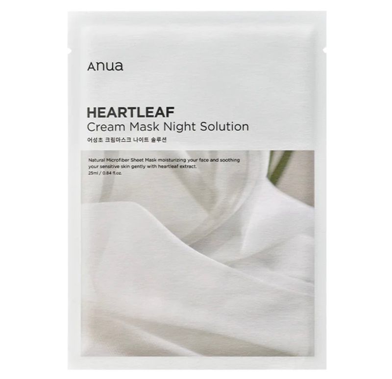 Anua Heartleaf Cream Sheet Mask Night Solution