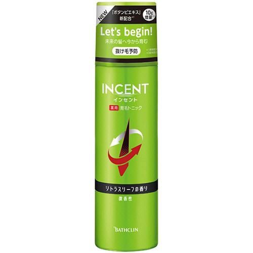 Bathclin Incent Hair Tonic 190g - Lightly Scented (For Men Prevent Hair Loss and Growth)