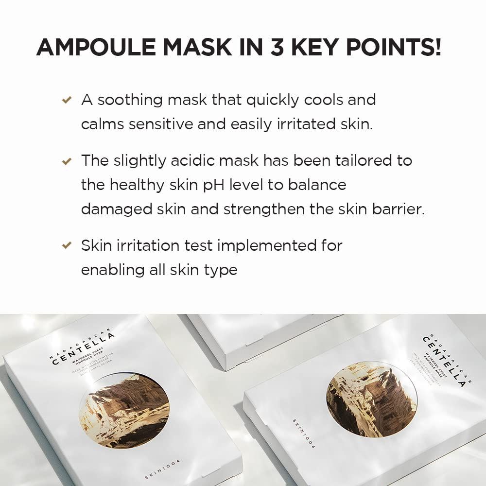 Skin1004 Madagascar Centella Watergel Sheet Ampoule Mask 5 Sheets