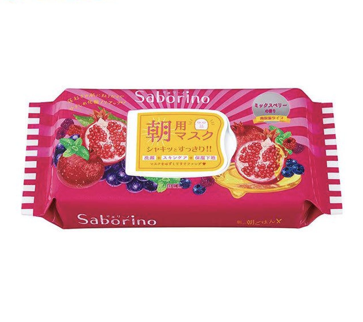 BCL Saborino Morning Face Mask Mix Berry -Moisturizing Type 28 Sheets*
