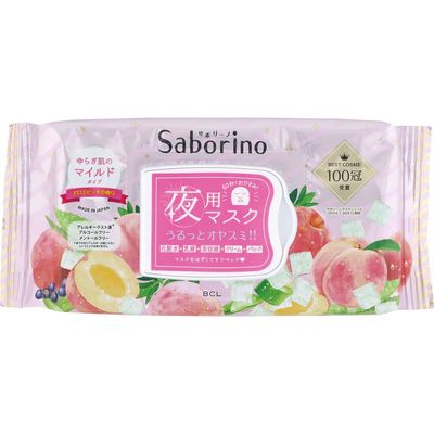 BCL Saborino Night Mask Mild - Peach 28 Sheets