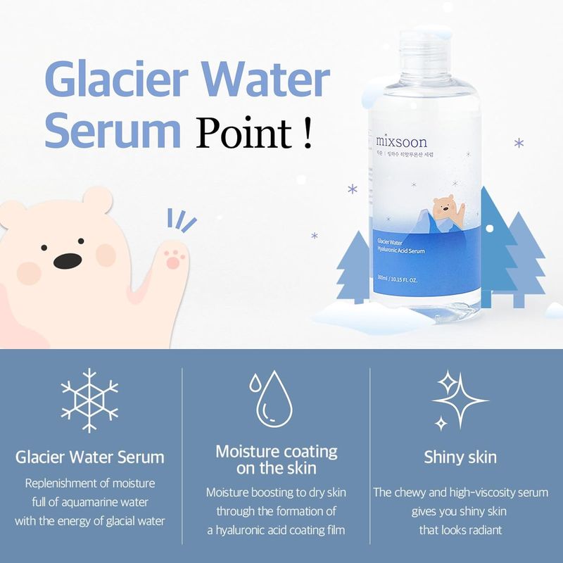 Mixsoon Ice Glacier Water Hyaluronic Acid Serum 300ml