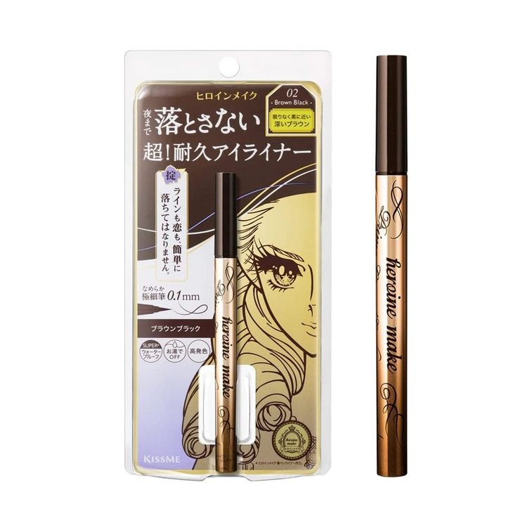 KissMe Heroine Make Prime Liquid Eyeliner Rich Keep #02 Brown Black