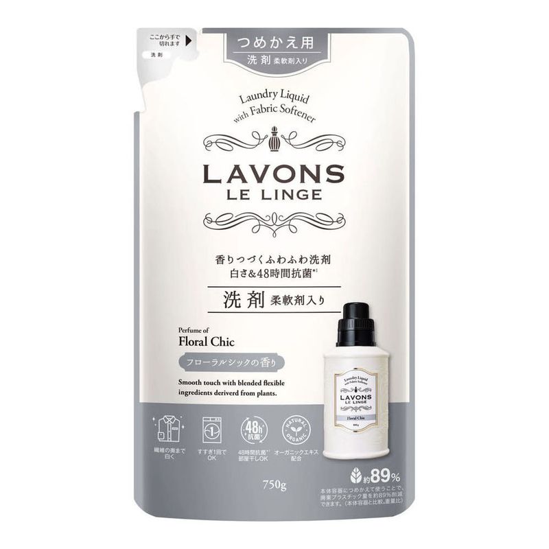 Lavons Laundry Detergent + Fabric Conditioner Floral Chic (Refill) 750g