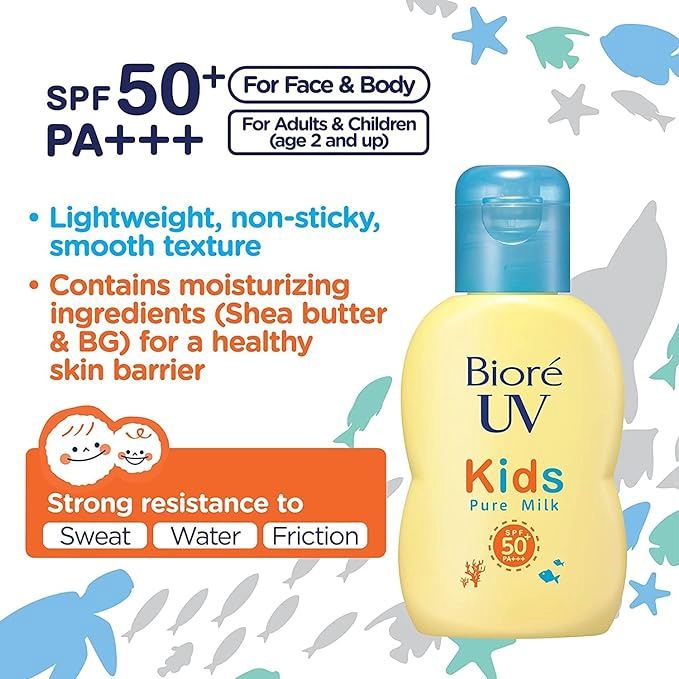 Kao Biore UV Kids Pure Milk Sunscreen SPF 50 PA+++ 70ml