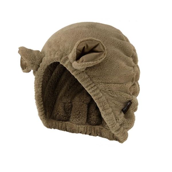Carari Zooie Microfiber Adult Animal Hair Cap (Satin Bear)