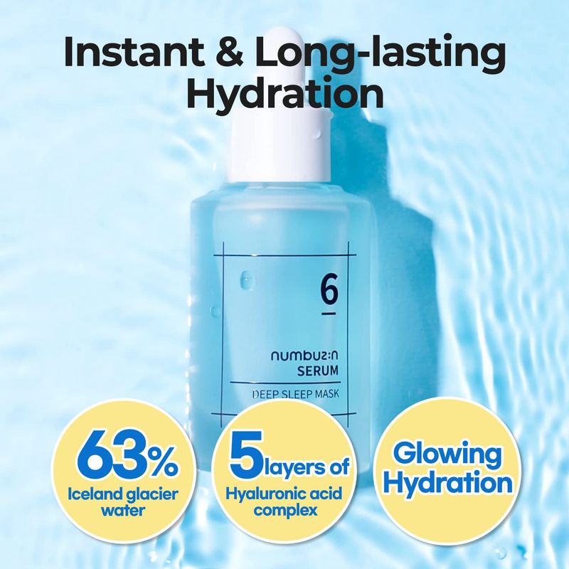 Numbuzin No.6 Deep Sleep Mask Serum 50ml (Instant, Long Lasting Hydration)