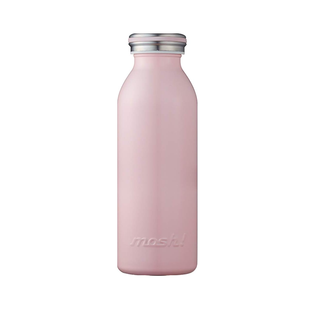 Doshisha Corp Mosh! Stainless Milk Bottle 450ml  Peach