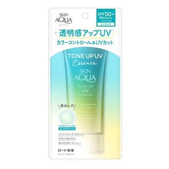 Rohto Skin Aqua Tone Up UV Essence SPF50+ PA++++ Mint Green 80ml