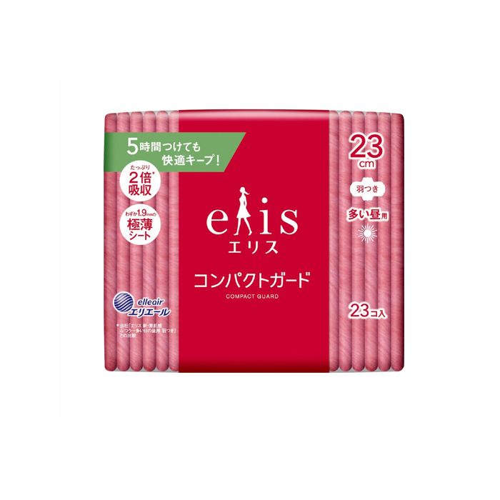 Elleair Elis Compact Guard Sanitary Napkin Heavy Day  W/Wing 23P