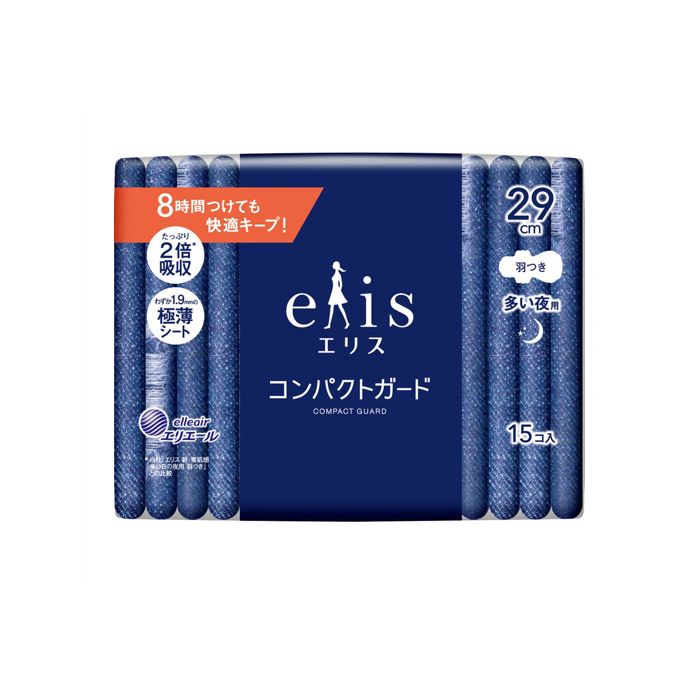 Elleair Elis Compact Guard Sanitary Napkin Heavy Day Overnight 290 W/Wing 15p