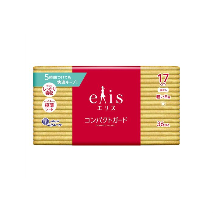 Elleair Elis Compact Guard Sanitary Napkin Light Day No Wing 36p