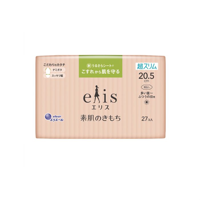 Elleair Elis Suhadano Kimochi Sanitary Napkin Slim Regular Daytime No Wing 27p