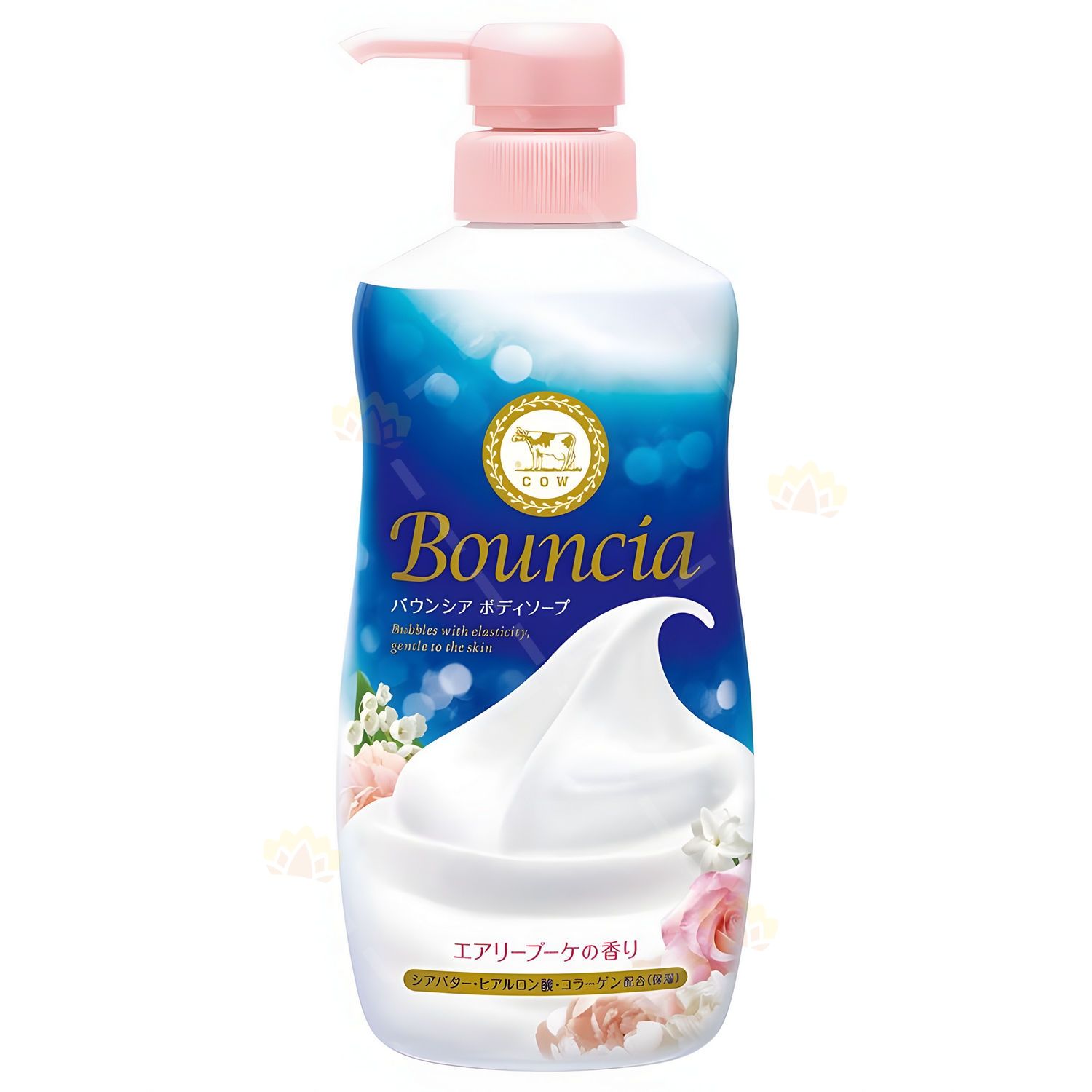 Gyunyu Cow Brand Bouncia Body Wash Airy Bouquet Pump 500ml (P)