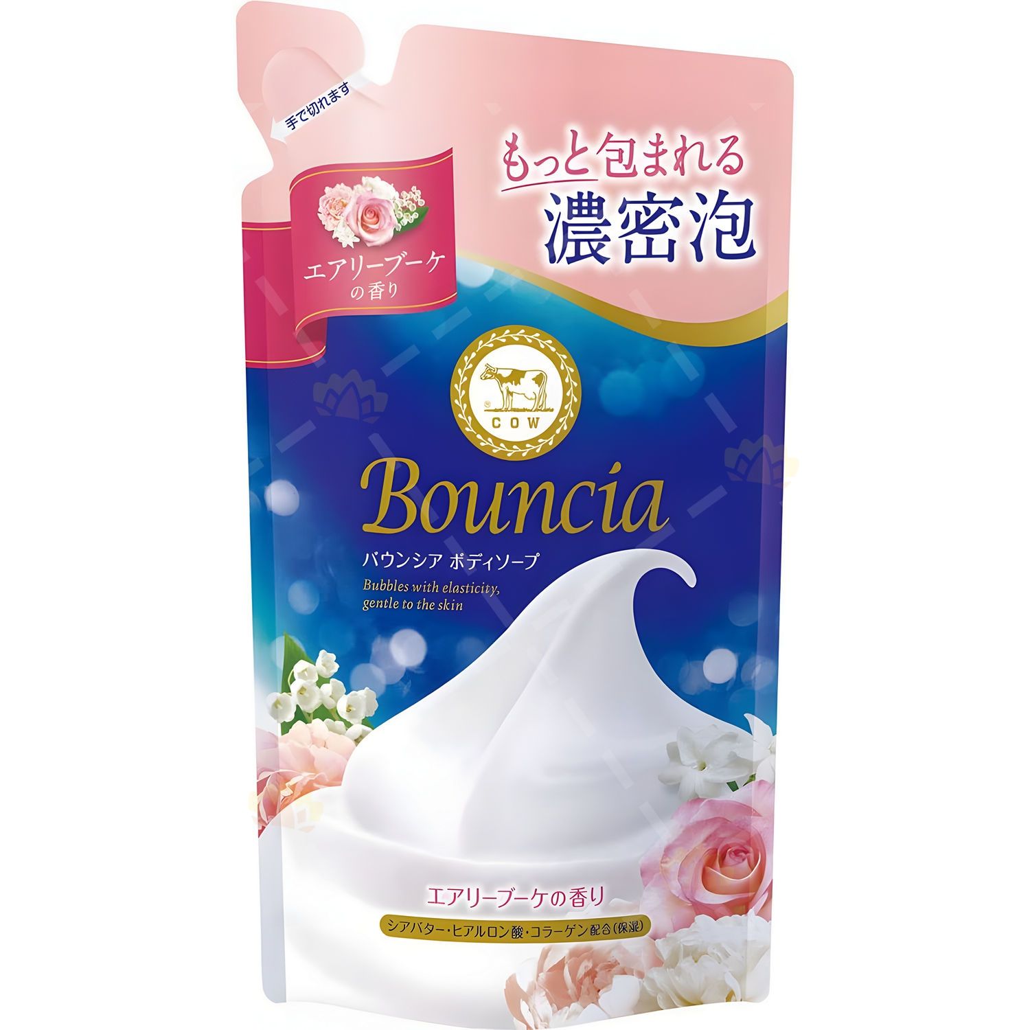 Gyunyu Cow Brand Bouncia Body Soap Airy Bouquet Refill 360ml (P)