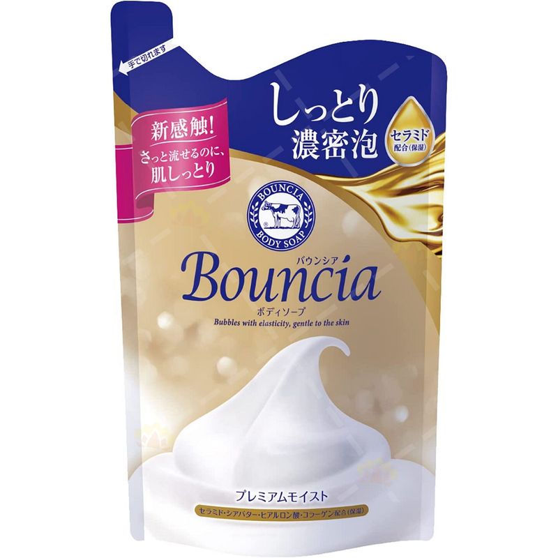 Gyunyu Cow Brand Bouncia Premium Moist Body Soap Refill 400ml (P)