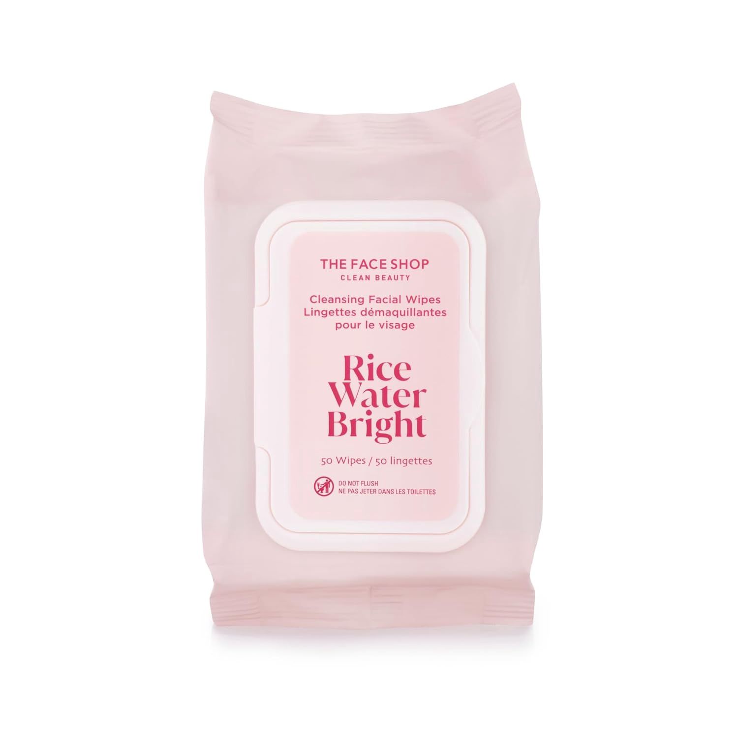 The Face Shop Clean Beauty Cleansing Wipes Rice Water Bright 50pcs