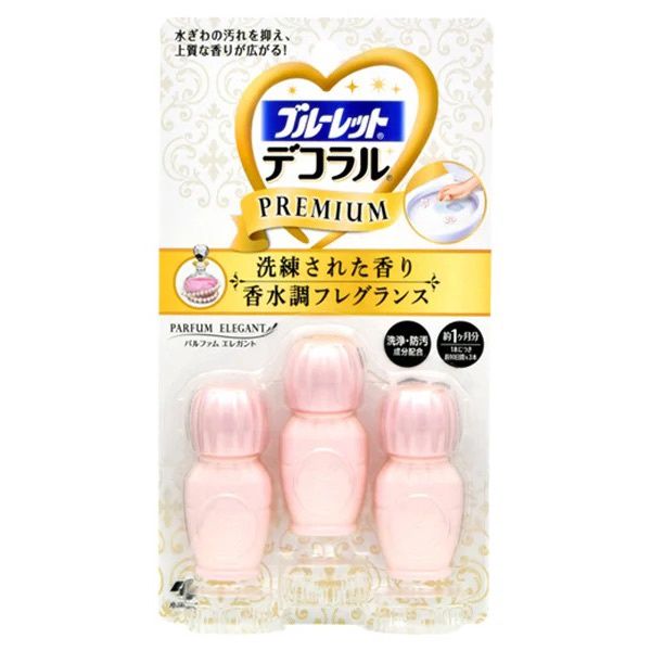 Kobayashi Toilet Cleaner Deodorizer Elegant Flower Pink 3pcs