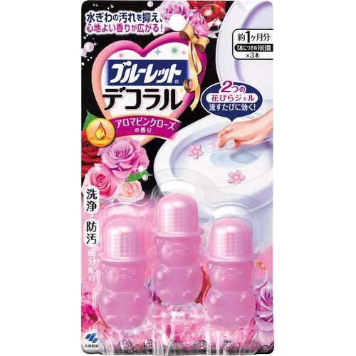 Kobayashi Toilet Cleaner Deodorizer Pink Rose 3pcs