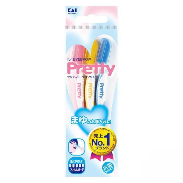 Kai Eyebrow Razor Pretty 3pcs Regular