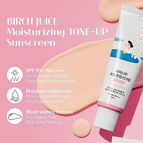 Round Lab Birch Juice Moisturizing Tone Up Sun Cream SPF50+ PA++++ 50ml