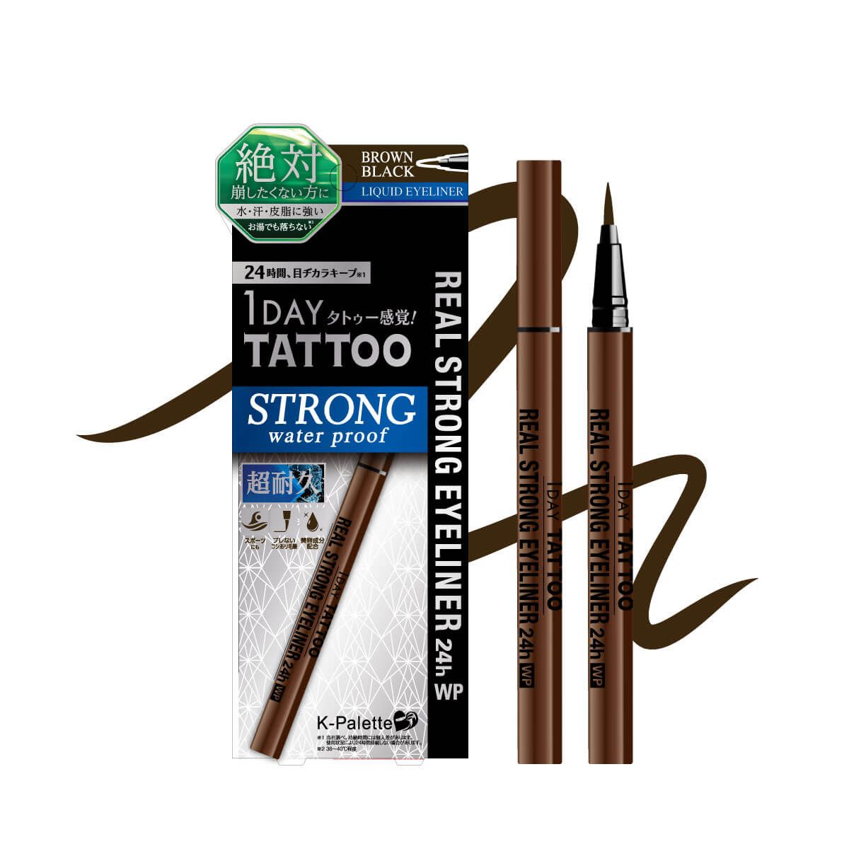 K-Palette Real Strong Eyeliner 24H Wp Black Brown