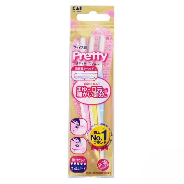 Kai Eyebrow Razor Pretty 3pcs Large