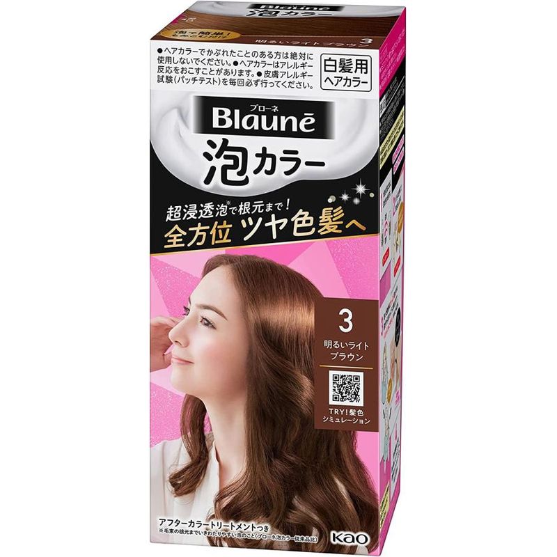 Kao Liese Blaune Bubble Hair Color - 3 Bright Light Brown