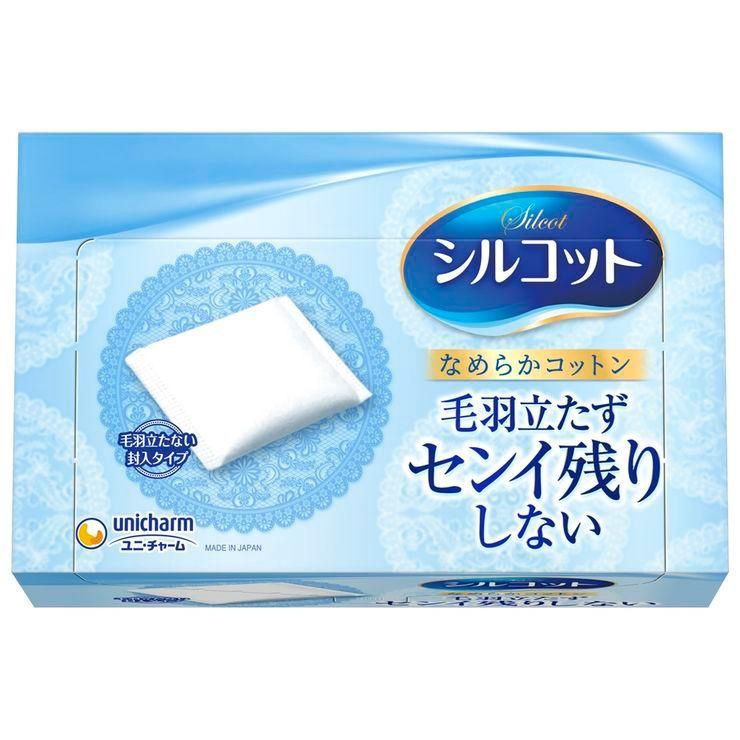 Unicharm Silcot Facial Cotton Puff Smooth 82pcs