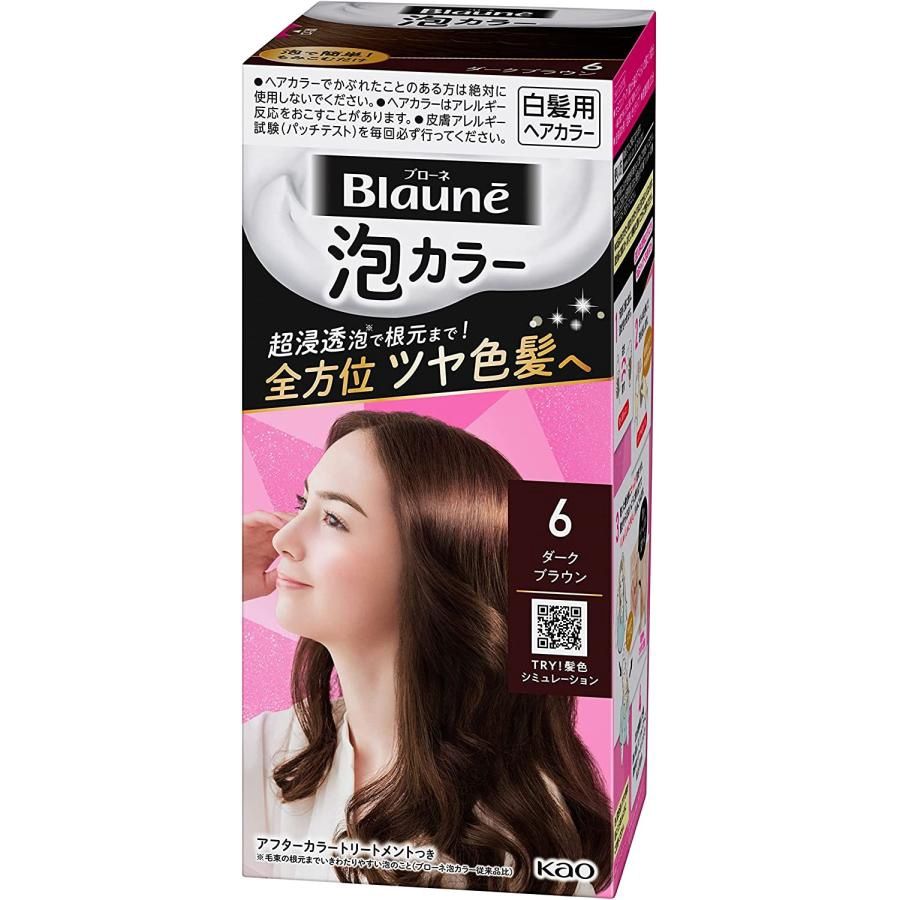 Kao Liese Blaune Bubble Hair Color - 6 Dark Brown