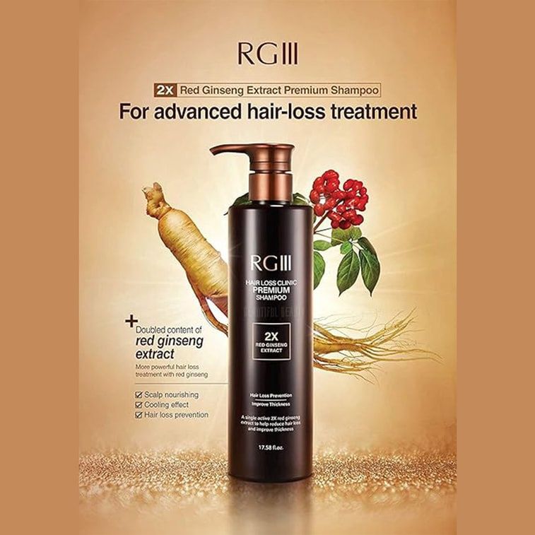RGIII Premium 2X Red Ginseng Shampoo 520ml &amp; Treatment 250ml Set