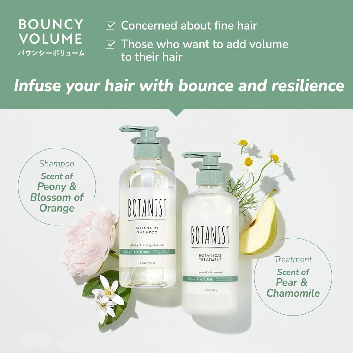 Botanist Botanical  Bouncy Volume Treatment - Pear &amp; Chamomile 460ml