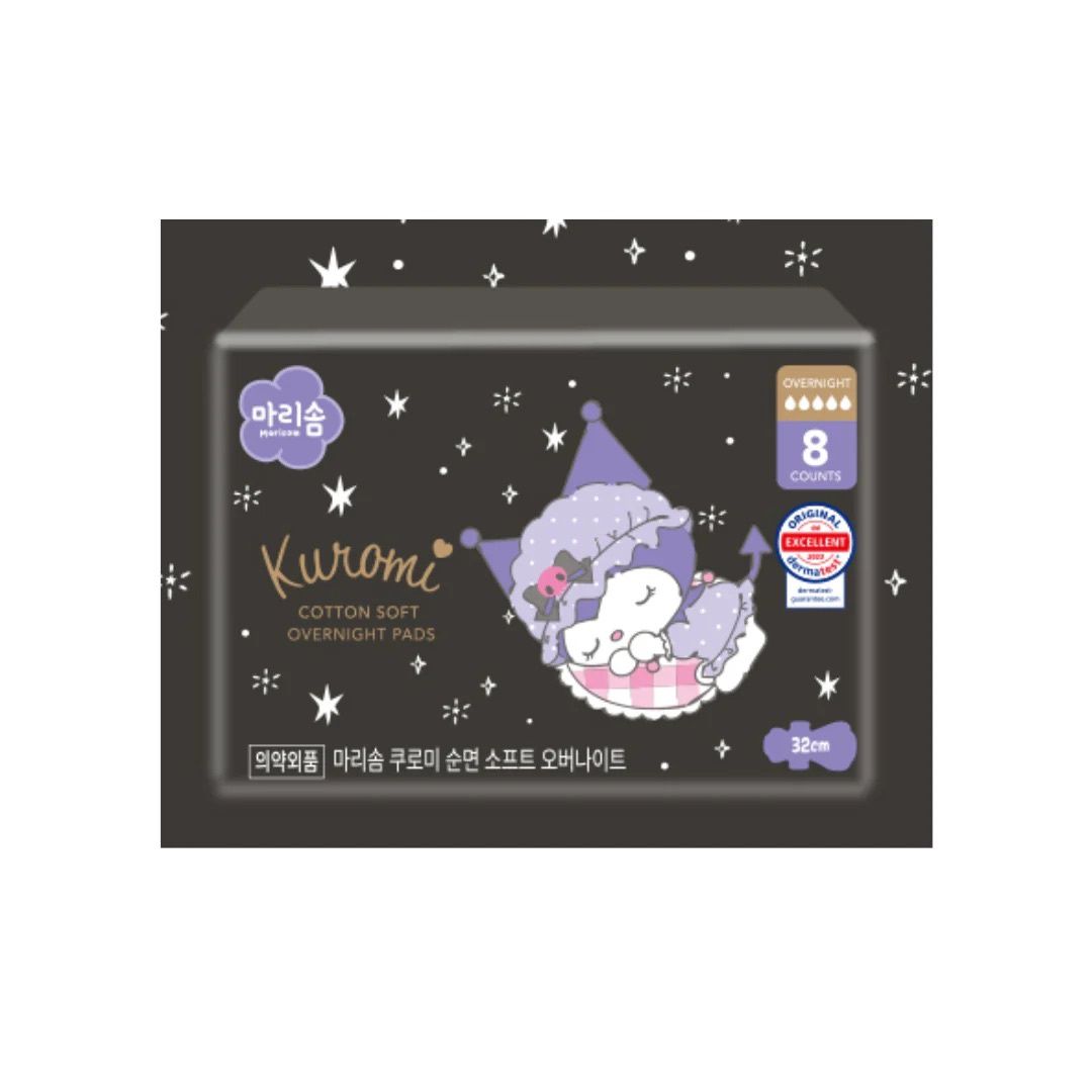 Marisom Marisom Kuromi Cotton Soft Overnight Sanitary Napkin 32cm/8pcs (Limited)